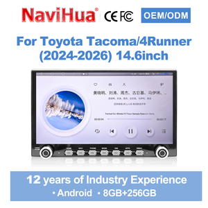 วิทยุติดรถยนต์ NaviHua หน้าจอสัมผัสขนาด 14.6 นิ้ว ระบบ Android อัปเกรดมัลติมีเดีย รองรับ CarPlay พร้อม GPS สำหรับรถยนต์ Toyota Tacoma 4Runner ปี 2024-2026 - Product Image 1