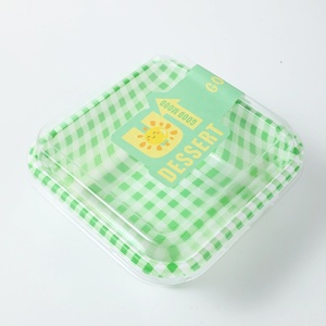 Đóng gói dễ thương hộp với nắp đậy rõ ràng vuông nhỏ Bento bánh bánh Hộp Tùy chỉnh nhựa thực phẩm vật nuôi dùng một lần bánh ly hình vuông - Product Image 6