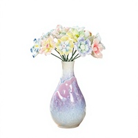 Vase en céramique Jingdezhen fait main, émaillé cristallin – Magnifique et moderne, vase à fleurs minimaliste, centre de table
