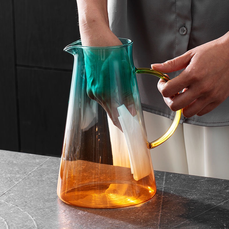 single package borosilicate glass Pitcher heat-resistant glass cold water bottle cool kettle glass jug