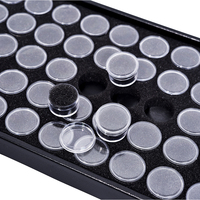 Boîte de présentation professionnelle en plastique à 50 compartiments pour le nail art, bijoux, strass, paillettes et poudre acrylique