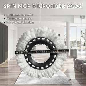 Têtes de balai serpillère en microfibre de remplacement, lavables à 360 degrés, pour nettoyage des sols, réutilisables - Product Image 2