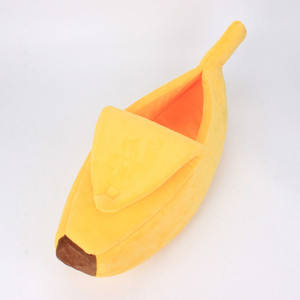 SY2025 forme de <span class=keywords><strong>banane</strong></span> chat et chien chenil hiver chaud chenil pour animaux de compagnie <span class=keywords><strong>banane</strong></span> cristal <span class=keywords><strong>velours</strong></span> animaux de compagnie chats et chiens universel - Product Image 2