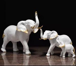 Blue Ice Fade Elephant <strong>Resin</strong> <strong>Figurine</strong> Pair High Quality <strong>Angel</strong> Style Ornament for Home Decor and Living Room - Product Image 3