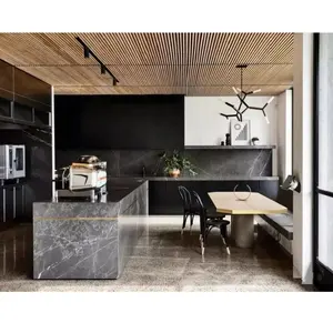 热平板Pietra灰色大理石平板地板墙或台面