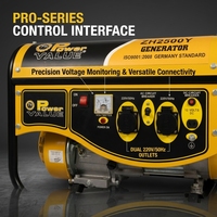 Power Value Benzin-Generator 2,2kW Max 6,5PS Stromerzeuger nach Deutscher Norm für Notstromversorgung zu Hause & Kleinunternehmen