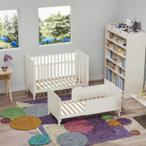<span class=keywords><strong>Culla</strong></span> in Legno Multifunzionale Moderna <span class=keywords><strong>per</strong></span> Neonati e Bambini, Convertibile in Letto <span class=keywords><strong>per</strong></span> Bambine, Modello Claf Bebe WBB910 - Product Image 3