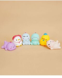 Customized Shape Logo Cute Mini Dinosaur Duckling Children's Water Play Educational Stress-Relief Squeeze Squeak <b>Bath</b> Toy - Product Image 6