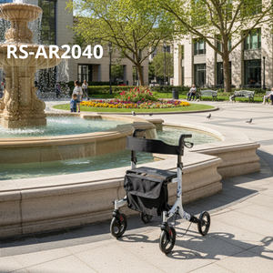 耐久性のある歩行器、リハビリ患者用、屋外移動補助具、高さ調節可能で安定性と移動性を向上 - Product Image 1