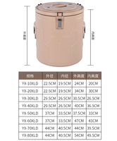 Speisenwärmer für Gewerbliche Gastronomie 5L-10L-30L-40L 50L-70L 80L Isolierter Metall-Speisebehälter & Thermischer Suppenbehälter für Hotel-Buffet