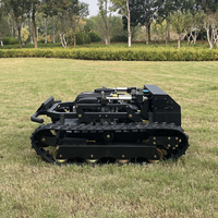 Tondeuse à gazon télécommandée tout-terrain Longjie 608-90A Chine Robot tondeuse à gazon automatique Rubbercrawler