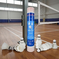Volants de badminton professionnels Huamei F3, plumes de canard de classe A, 12 pièces, durables, 2 couches, standard, pour compétition polyvalente