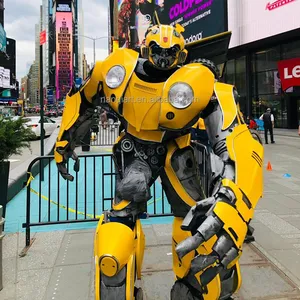 Animatronic Model Performance Wear Roboter kostüm in Erwachsenen größe 2.7M Hohe Cosplay-Kostüme mit Mikrofon lautsprecher LED-Licht