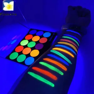 free sample 15 UV Neon Colors wet liners palette Water Activated Face Paint high pigment Wet Aqua Eyeliner pallet wet liners