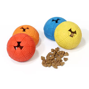 Çok Satan Çevre Dostu Kauçuk Köpek Topu Evcil Hayvan Oyuncağı Ses Çıkaran Dayanıklı Isırma Önleyici Sızdıran Mama Topu Dağıtıcı Diş Kaşıma Oyuncağı - Product Image 3