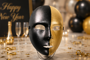 <span class=keywords><strong>Masque</strong></span> <span class=keywords><strong>de</strong></span> mascarade noir et or pour le visage entier, <span class=keywords><strong>masque</strong></span> vénitien pour le <span class=keywords><strong>carnaval</strong></span>, Halloween, cosplay, décorations <span class=keywords><strong>de</strong></span> fête - Product Image 4