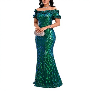 European American <b>Sequin</b> Beaded Tassel Sleeveless Vest V-Neck A-Line Chiffon Floor-Length Natural Breathable Summer Party - Product Image 3