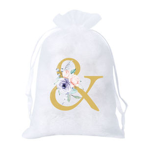Sacs d'emballage promotionnels personnalisés avec logo imprimé, sacs cadeaux en organza/sachets en organza en gros - Product Image 3
