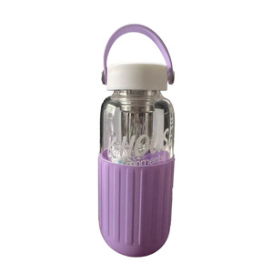Large Capacity Glass Water <b>Bottle</b> 1L With Handle For Travel And Office Use - Product Image 3