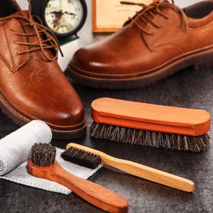 Crin de cheval brillant microfibre chiffon à chaussures vernis applicateurs daim nettoyant brosse Kit pour chaussures en cuir et soins des bottes - Product Image 6