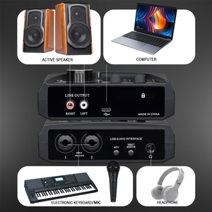 Tarjeta de Sonido USB Externa Profesional, Interfaz de Audio con Múltiples Sonidos Electrónicos y Voz Ajustable para Grabación en <span class=keywords><strong>Estudio</strong></span> y en Vivo - Product Image 6