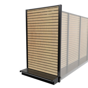 Keway tùy chỉnh MDF slat tường Rack hiển thị với kệ gỗ cho cửa hàng cửa hàng - Product Image 2
