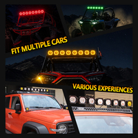 Barre lumineuse LED Zhenxin 9 pods 540W RGB DRL, pods lumineux tout-terrain connectables pour Jeep Wrangler JK Tundra UTV Pickup, équipement d'origine OEM