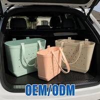 Sac de plage en EVA imprimé avec logo personnalisé, grande capacité, sac fourre-tout personnalisé OEM ODM, vente en gros, marque privée, sac à main de shopping