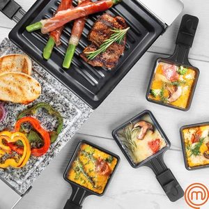 Grill électrique de table <span class=keywords><strong>Raclette</strong></span> avec fonduoir à fromage, <span class=keywords><strong>Plancha</strong></span> coréenne, Grill d'intérieur - Product Image 5