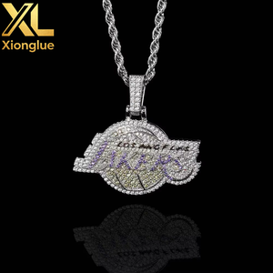 Colgante Personalizado de Equipo con Baño de Oro 18k, Estilo Hiphop Bling Iced Out 5A CZ, Venta al por Mayor - Product Image 2