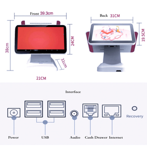 Terminale POS Android 15.6 Pollici All-in-One, Sistema Touch <span class=keywords><strong>PO</strong></span> 101 Pollici J1900, Registratore di Cassa Touch con Stampante - Product Image 4