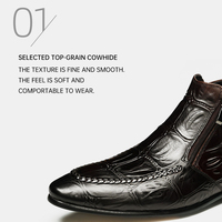 Botas Chelsea de Cuero para Hombre, Diseño Retro, con Cierre, Impermeables, con Hebilla y Correa, de Piel Vacuna Genuina, Personalizadas OEM