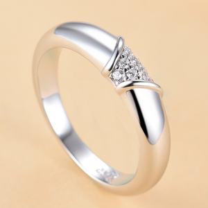 Anneaux de promesse en argent sterling 925, design élégant et simple, bijoux pour les mariages - Product Image 2