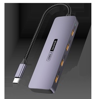 Hub USB3.2 Gen2 Type-C 4 ports en alliage d'aluminium de haute qualité avec vitesse de 10 Go, accessoire informatique quatre-en-un en stock