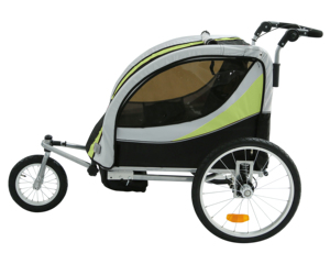 Remolque de Bicicleta Ajustable para Bebés <span class=keywords><strong>Gemelos</strong></span>, Cochecito para Bebés, para Viajes y Campamentos - Product Image 2