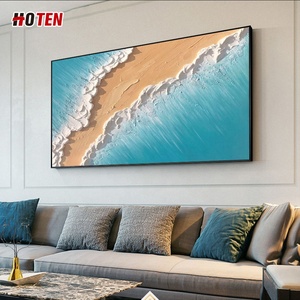 "Dipinti marini <span class=keywords><strong>romantici</strong></span> moderni dipinti a mano decorazioni murali in tela spessa per divano soggiorno" - Product Image 3