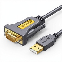 Adaptador USB a RS232 UGREEN, Cable Serial DB9 Macho de 9 Pines, Chipset PL2303, Convertidor USB Macho a RS232 Macho, Cable Niquelado