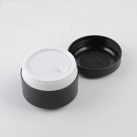 Envase de Gel para uñas de 5g, 15g, 20g, 30g, 50g, tarros cosméticos de PP, tarro elegante de doble pared, tarros de plástico negro mate con tapas