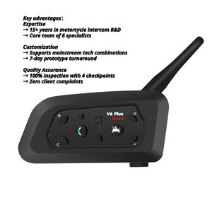 <span class=keywords><strong>Casque</strong></span> de moto intelligent : Intercom 5 voies, réduction du bruit du vent par IA, partage de musique, étanche IP67 - Product Image 1