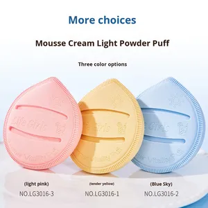 Puff de polvo suave y agradable para la piel, juego de puff de polvo de doble uso seco y húmedo, soplos de maquillaje con forma de gota de agua en caja para cojín <span class=keywords><strong>BB</strong></span> Cream - Product Image 3