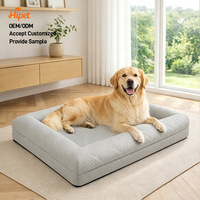 Coussin rafraîchissant pour animaux de compagnie, lit pour chiens et chats, en mousse orthopédique de qualité supérieure, imperméable, avec housse lavable, idéal pour l'été.