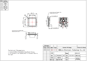 Bfm530t 160*160 vuông kích thước vân tay thời gian hệ thống chấm công cửa khóa ổ khóa mô-đun - Product Image 4
