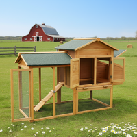 Cage à lapins et poulailler en bois massif pour loisirs de plein air, nid d'oiseaux, niche pour chat