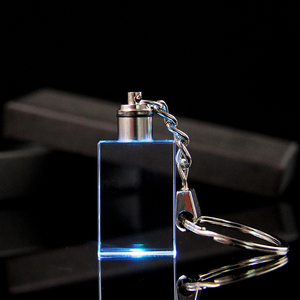 <span class=keywords><strong>Porte</strong></span>-clés LED en cristal K9 pas cher avec gravure intérieure, cube en verre transparent <span class=keywords><strong>personnalisé</strong></span> avec boîte cadeau - Product Image 6