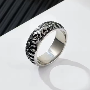 Üretici Fiyatı Vintage <span class=keywords><strong>Punk</strong></span> Viking Vahşi Hayvan 316l Toptan Paslanmaz Çelik Erkek Yüzükleri - Product Image 2