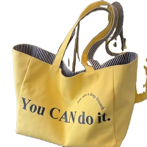Customized Extra Large Double-sided Multi-functional Letter Canvas <b>Tote</b> Bag Zipper Closure Fashionable Folding Style Gift Beach - Product Image 1