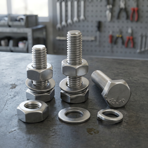 High Quality Stainless Steel Hex Bolts and Nuts Durable Hexagon Head <b>Fasteners</b> for Machinery and Construction - Product Image 5