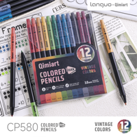 Ensemble de crayons mécaniques de couleurs vintage, tons doux rétro, automatiques, non solubles, fournitures d'art professionnelles pour le dessin