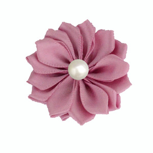 4cm Tissu Satiné Pailleté Perlée Fleur Cousu Main Moyen Collant <span class=keywords><strong>Nacre</strong></span> Fleur Pour Enfants Chapeaux Accessoires De Cheveux - Product Image 4