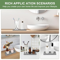 Tapis de séchage rapide en diatomite, absorbant l'eau, pour bar à boissons, sous-verre, organisateur de lavabo, tapis pour savon à vaisselle